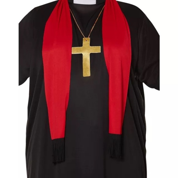 NWT Spirit Halloween Adult One Size Priest Costume Robe Religious Catholic New - Picture 3 of 8
